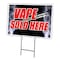 Signmission Vape Sold Here Yard Sign & Stake outdoor plastic coroplast window C-2436 Vape Sold Here - alternate 1